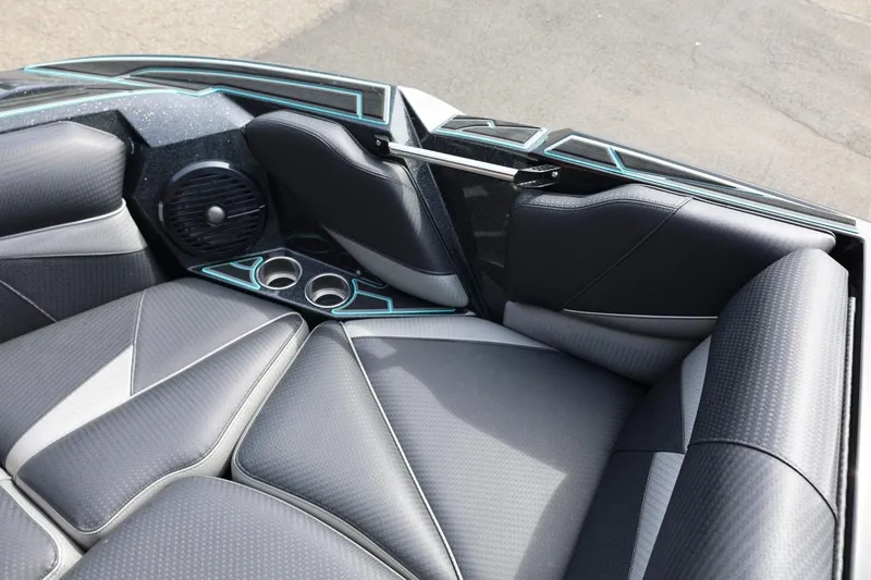 Slide: The Image of Luxurious interior of 2021 Centurion Fi23 boat with sleek seating and cup holders. - 56