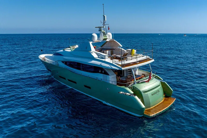 Slide: The Image of Luxurious 2010 Peri Yachts 29M Custom yacht cruising on open sea. - 1