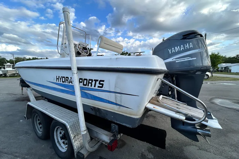 Slide: The Image of 1999 Hydra-Sports 2000 CC boat on trailer with Yamaha outboard motor. - 6