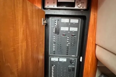 Slide: The Image of Electrical control panel on a 2008 Tiara Yachts 3900 Sovran. - 26