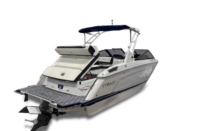 Slide: The Image of 2026 Cobalt R6 boat with sleek design and spacious seating. - 5