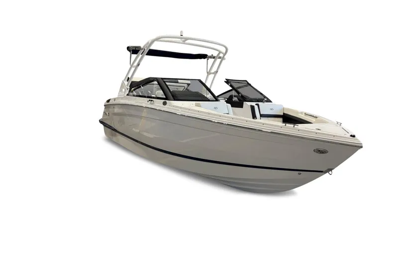 Slide: The Image of 2026 Cobalt R6 boat with sleek design and modern features. - 7