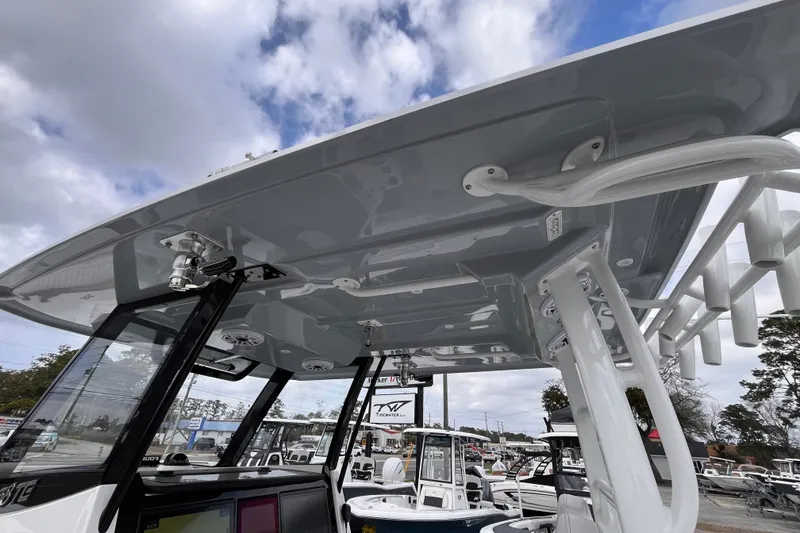 Slide: The Image of 2026 Fountain 38 Tournament Edition boat with sleek design and advanced features. - 20