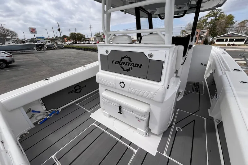 Slide: The Image of 2026 Fountain 38 Tournament Edition boat interior with sleek design and modern features. - 8