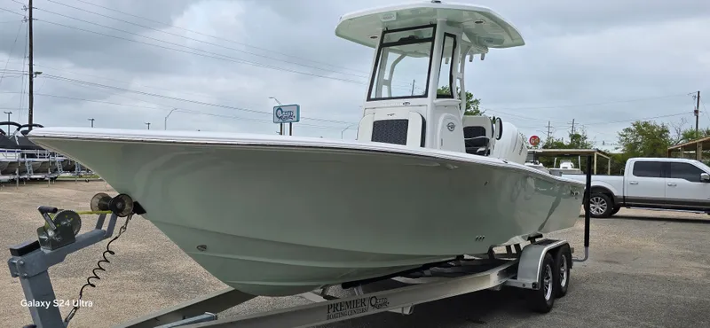 Slide: The Image of 2026 Tidewater 2500 Carolina Bay boat on trailer. - 5