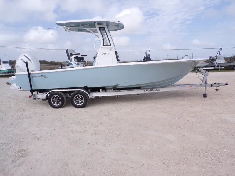 Slide: The Image of 2026 Tidewater 2500 Carolina Bay boat on trailer. - 11