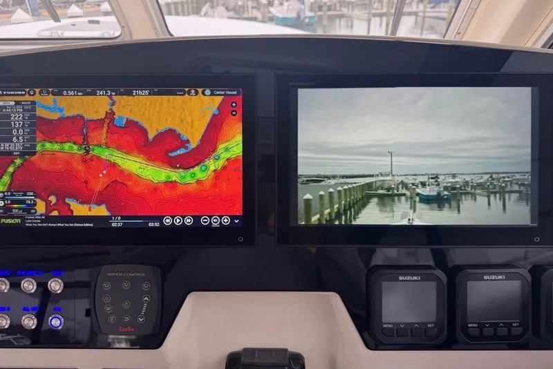 Slide: The Image of Cockpit of 2024 Composite Yacht CY 42 with navigation and camera displays. - 6