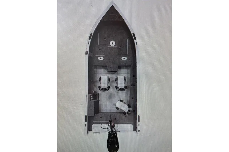 Slide: The Image of Top view of 2026 Crestliner 1850 Pro Tiller boat interior layout. - 3