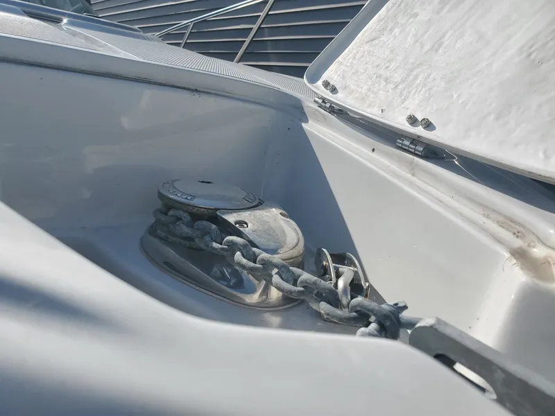 Slide: The Image of Anchor chain on a 2013 Crownline 264 CR boat. - 11
