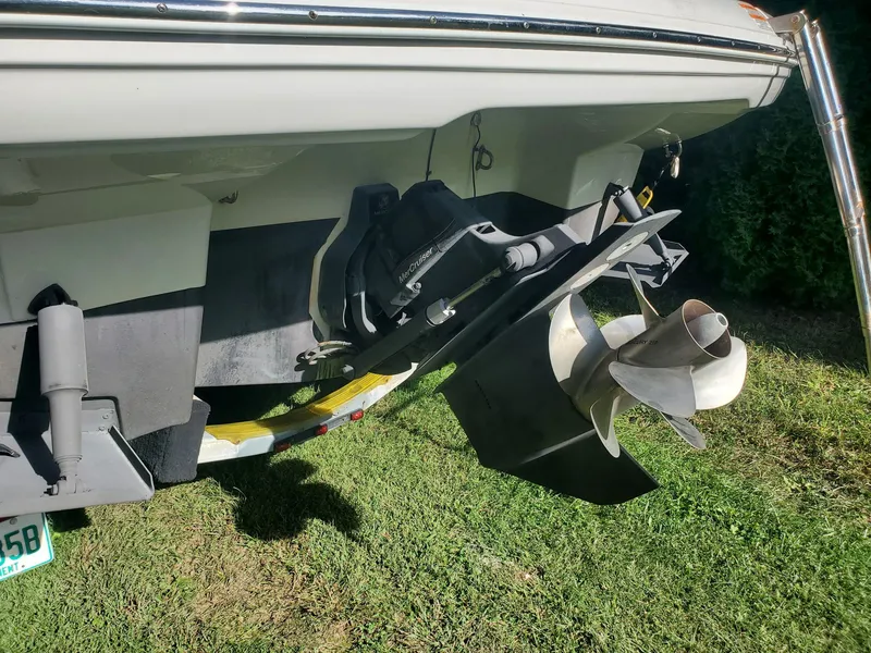 Slide: The Image of Rear view of a 2013 Crownline 264 CR boat with propeller. - 4