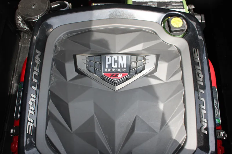 Slide: The Image of 2021 Nautique Super Air Nautique G25 engine with PCM marine branding. - 19