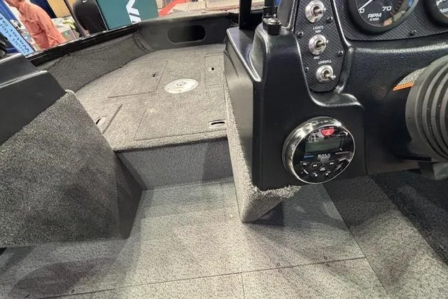 Slide: The Image of Interior view of 2026 Crestliner 1850 Kodiak WT boat dashboard and flooring. - 13