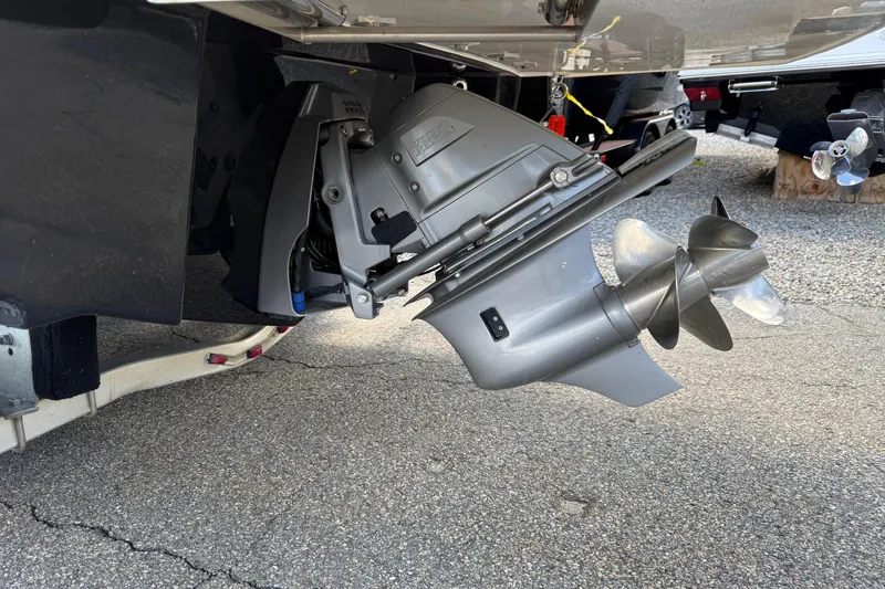 Slide: The Image of 2021 Regal LS6 boat with Volvo Penta outdrive on a trailer. - 20