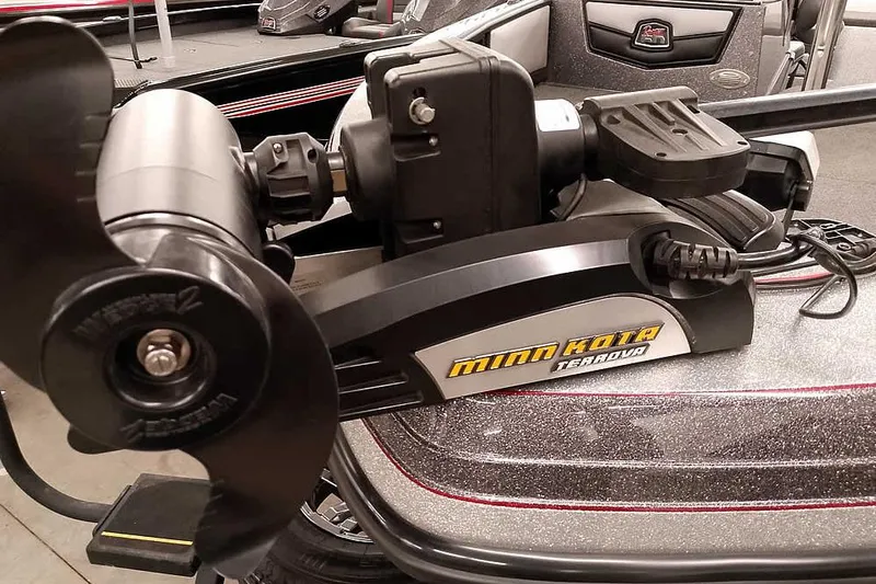 Slide: The Image of Minn Kota Terrova motor on 2018 Ranger 1880MS Angler boat deck. - 12