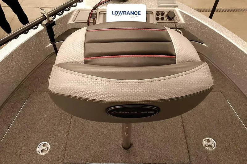 Slide: The Image of 2018 Ranger 1880MS Angler boat seat with Lowrance electronics display. - 22