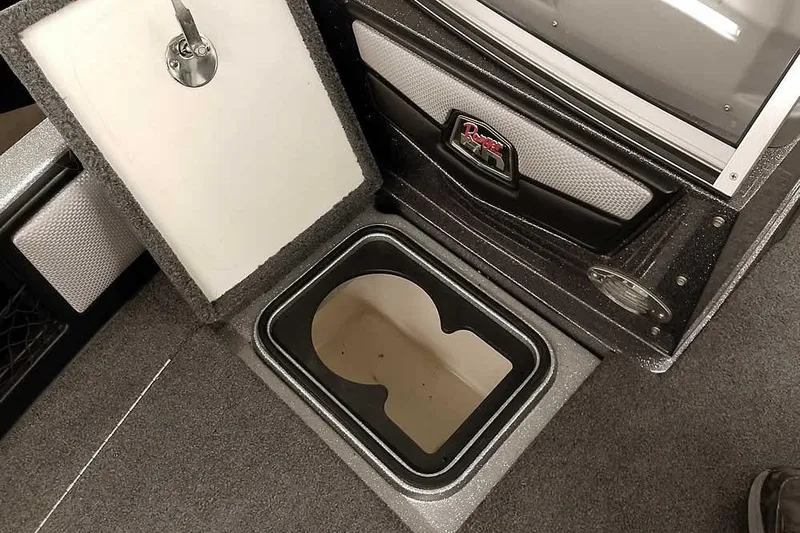 Slide: The Image of Open storage compartment in 2018 Ranger 1880MS Angler boat interior. - 23