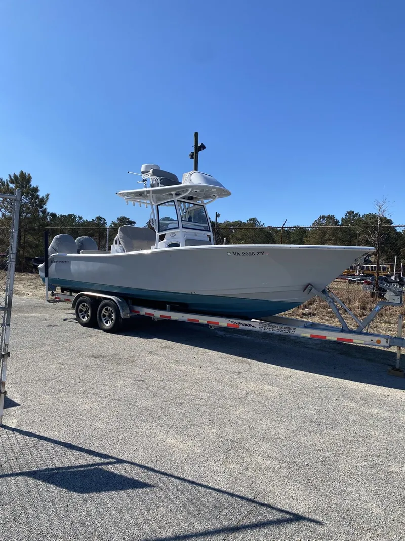 The Image of 2021 Sportsman Open 282 Center Console on trailer. - 0