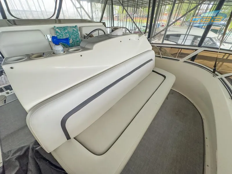 Slide: The Image of Interior of a 1996 Silverton 442 Cockpit Motor Yacht. - 24
