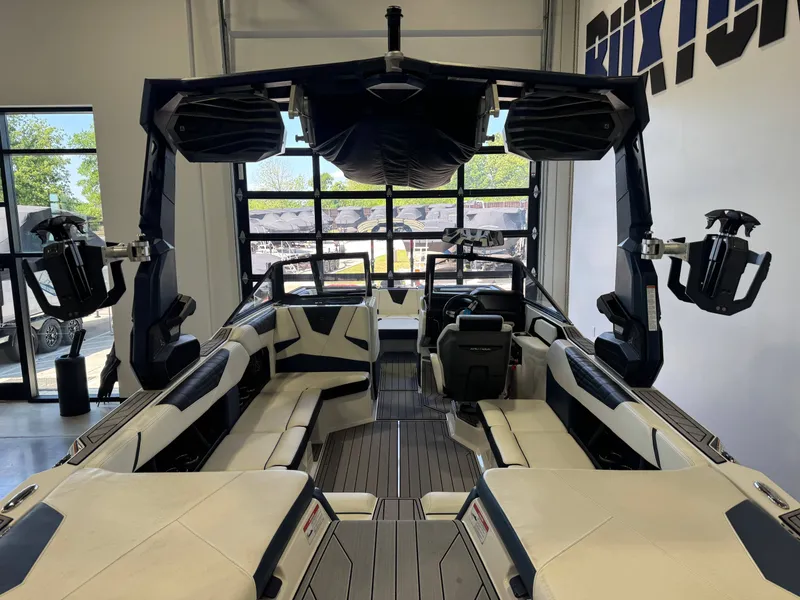 Slide: The Image of Interior view of the 2023 Nautique Super Air Nautique S23 boat. - 9