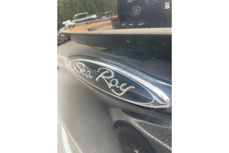 Slide: The Image of Close-up of 2007 Sea Ray 220 Select logo on boat exterior. - 13