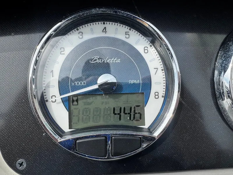 Slide: The Image of Barletta C22UC 2022 tachometer displaying 446 RPM. - 13