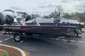 The Image of 2016 Tracker Pro Team 175 TF boat on trailer in parking lot. - 0