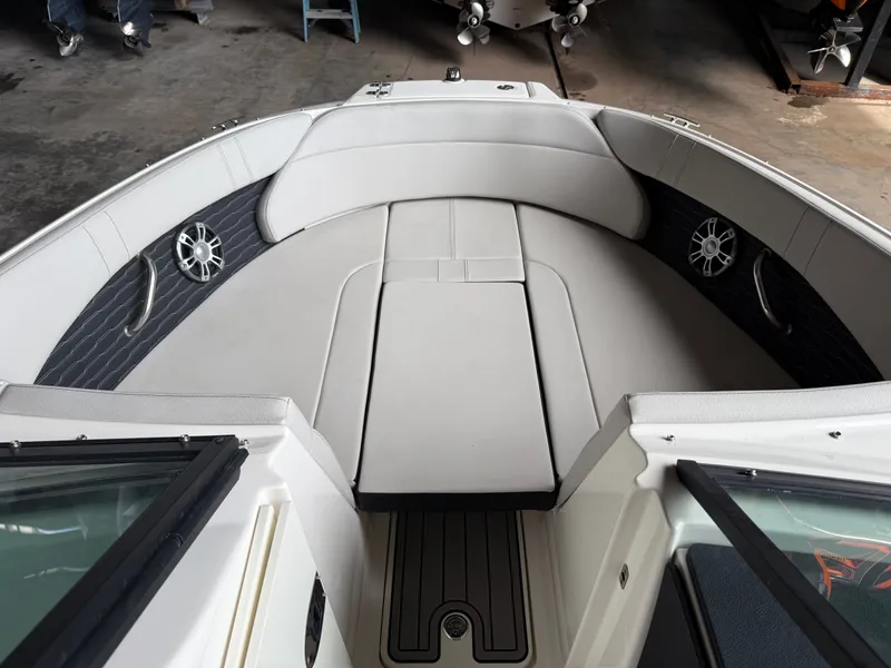 Slide: The Image of Interior of 2023 Sea Ray 23 SPX OB with luxurious seating. - 4