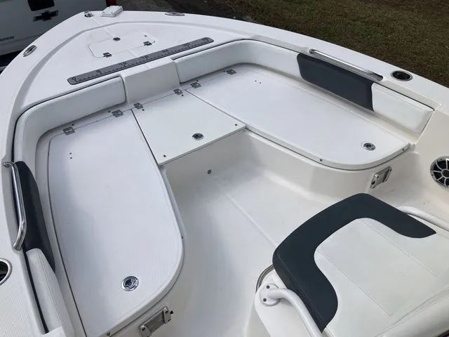 Slide: The Image of Interior view of the 2020 Robalo 206 Cayman boat. - 13