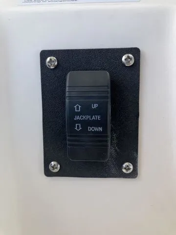 Slide: The Image of Jackplate switch on 2020 Robalo 206 Cayman boat. - 25