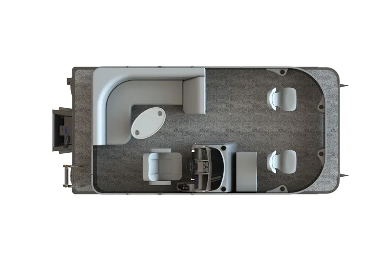 Slide: The Image of Manufacturer Provided Image: 2026 Sylvan Mirage Fish 818 Fish boat interior layout, featuring seating and helm station. - 12