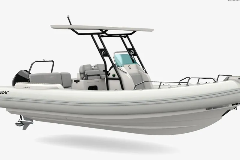 Slide: The Image of 2026 Zodiac Medline 7.5 inflatable boat with sleek design and modern features. - 2