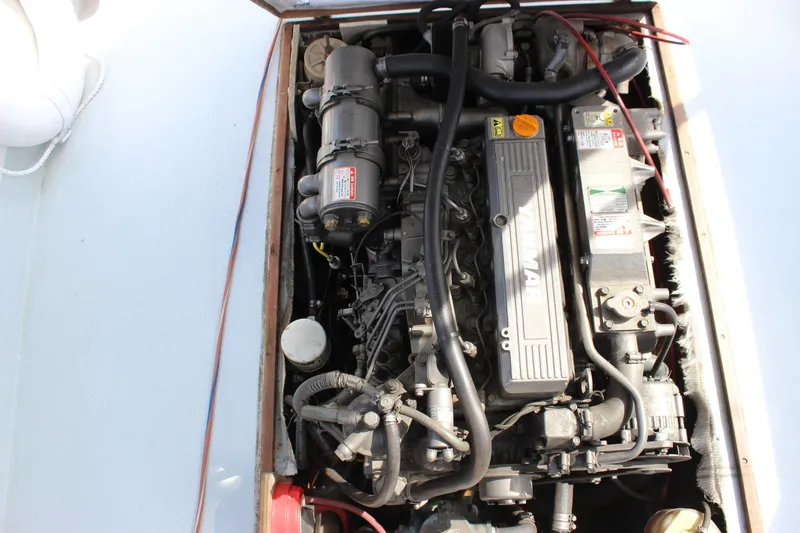 Slide: The Image of Engine compartment of a 1979 Tripp Angler 22 Flush Deck Cuddy boat. - 20