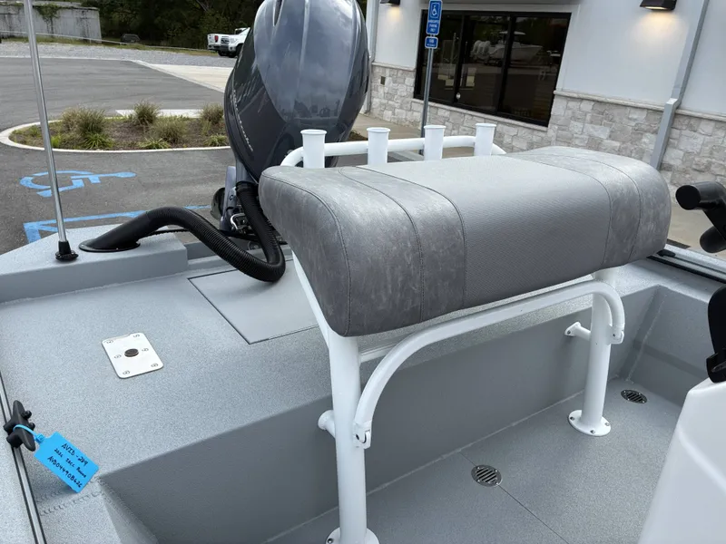 Slide: The Image of Avid 18CC ROGUE 2026 boat with gray seat and motor. - 10