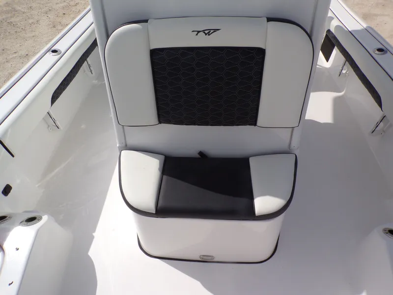 Slide: The Image of Seating area of the 2026 Tidewater 2500 Carolina Bay boat. - 21