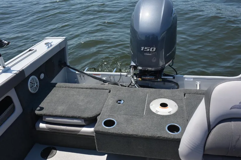 Slide: The Image of Manufacturer Provided Image: Starcraft Superfisherman 186 boat, 2026 model, with outboard motor on water. - 11