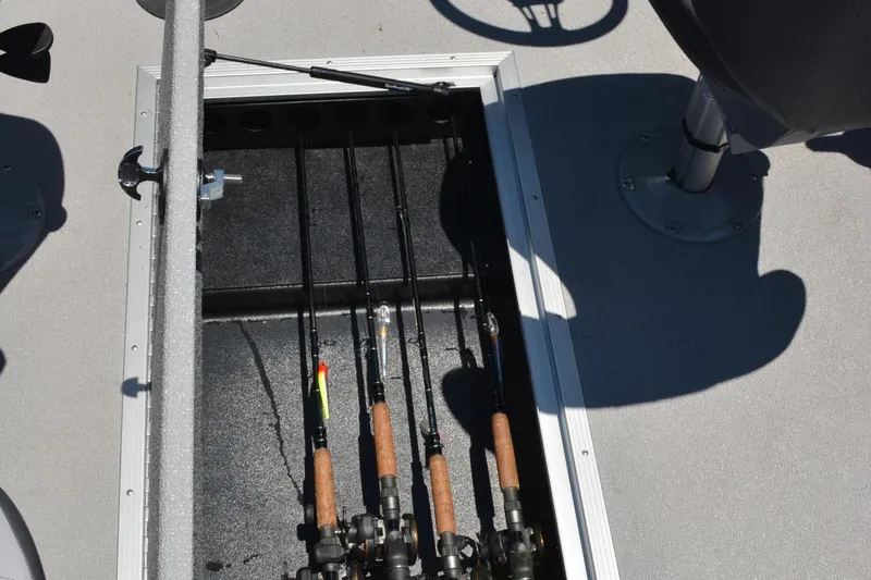 Slide: The Image of Manufacturer Provided Image: Fishing rod holder in Starcraft Superfisherman 186 boat, year 2026. - 12