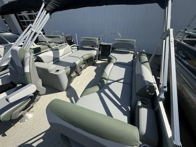 Slide: The Image of 2026 Tahoe LTZ 23 FT Quad Lounger with luxurious seating. - 11