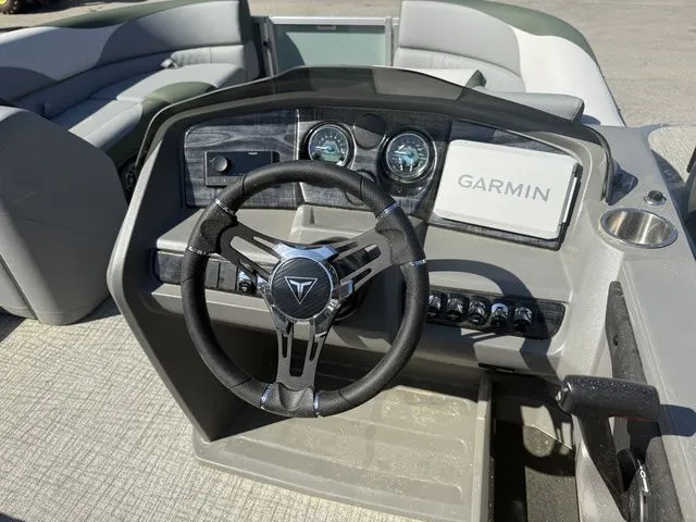 Slide: The Image of Interior view of 2026 Tahoe LTZ boat with Garmin navigation system. - 9
