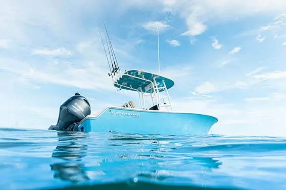 Slide: The Image of Manufacturer Provided Image: 2022 Sportsman Open 212 Center Console boat on calm ocean water. - 15