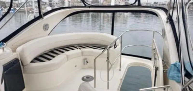Slide: The Image of Interior of a 2008 Meridian 341 Sedan yacht with harbor view. - 11