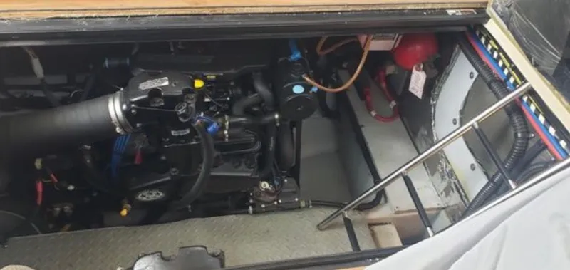 Slide: The Image of Engine compartment of a 2008 Meridian 341 Sedan boat. - 20