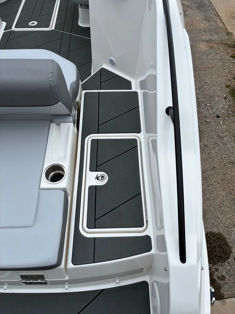 Slide: The Image of Interior view of Bayliner D22 boat, model year 2026. - 18