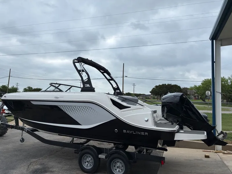 Slide: The Image of Bayliner D22 2026 on trailer, side view. - 19