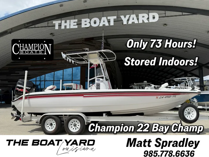 The Image of Champion 22 Bay Champ boat, 2005, only 73 hours, stored indoors. - 1