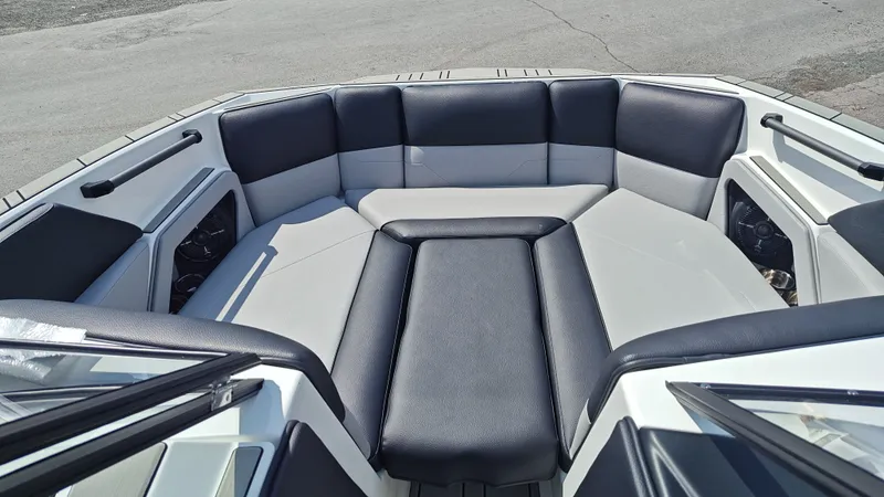 Slide: The Image of 2026 Moomba Max interior with luxurious seating. - 16