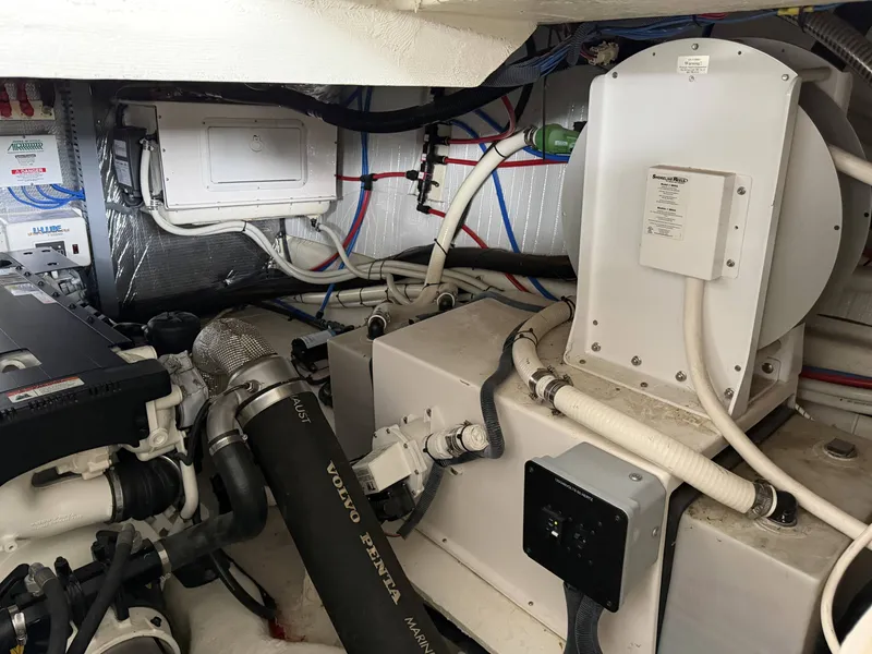 Slide: The Image of Engine room of 2017 Regal 42 Grande Coupe with Volvo Penta system. - 12