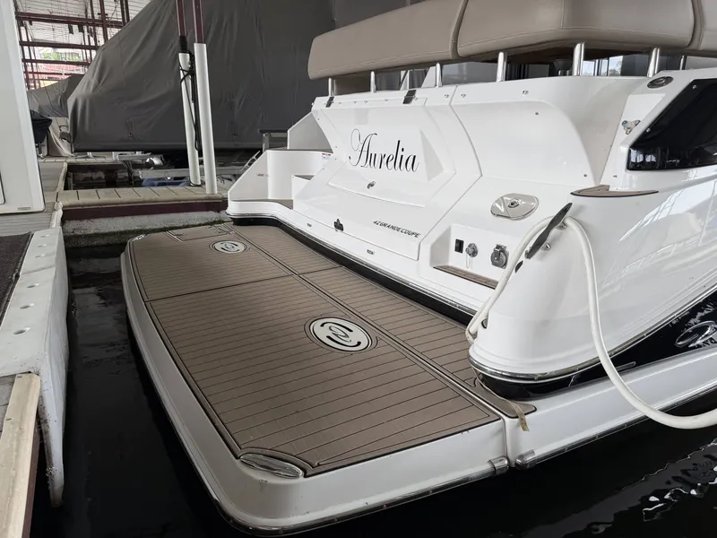 Slide: The Image of 2017 Regal 42 Grande Coupe Yacht at the dock. - 8