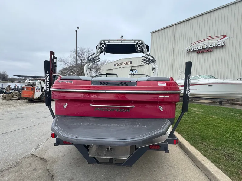 Slide: The Image of Red 2017 Moomba Mondo boat docked in Chicago. - 3
