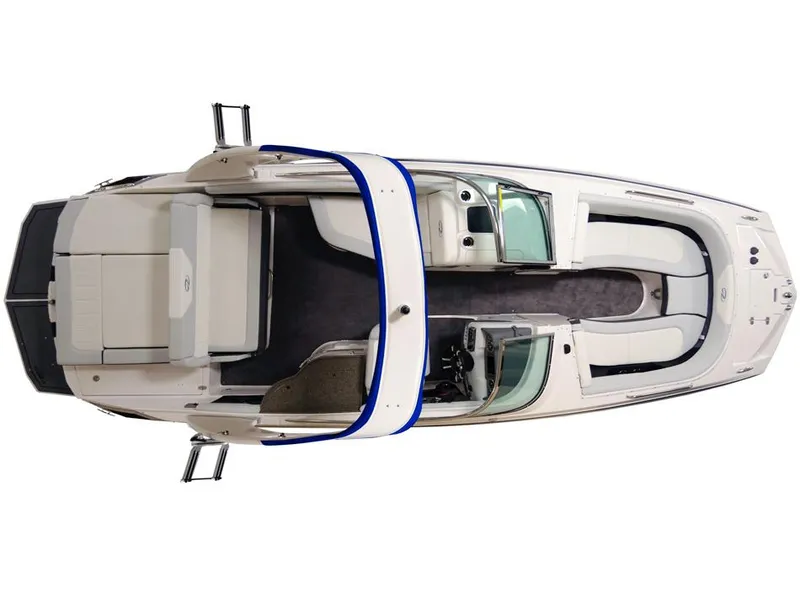Slide: The Image of Manufacturer Provided Image: Top view of a 2014 Regal 27 FasDeck boat with white and blue accents. - 32