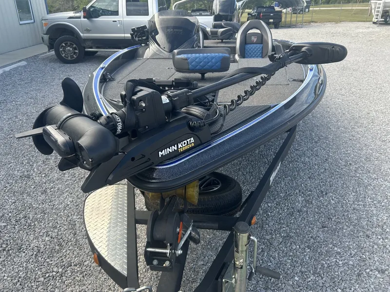Slide: The Image of 2020 Triton 179 TrX boat with Minn Kota Terrova motor. - 4